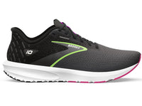 Brooks Women's Launch 10 Black/Blackened Pearl/Green lateral side