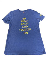 Marathon Sports Women's Keep Calm T-Shirt - Blue/Yellow