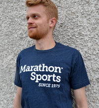 Marathon Sports Men's Logo Tee - Navy/White (M LOGO TEE 1)