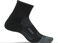 Feetures Merino 10 Cushion Quarter Sock - Charcoal