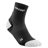 CEP Women's Compression Ultralight Short Socks - Black/Light Grey (WP4BY)