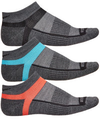Saucony Women's Inferno Wool Low Cut Running Socks - Grey Assortment